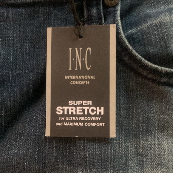INC International Concepts Stockholm Skinny Blue Jeans 36w 32l NWT - Picture 4 of 5